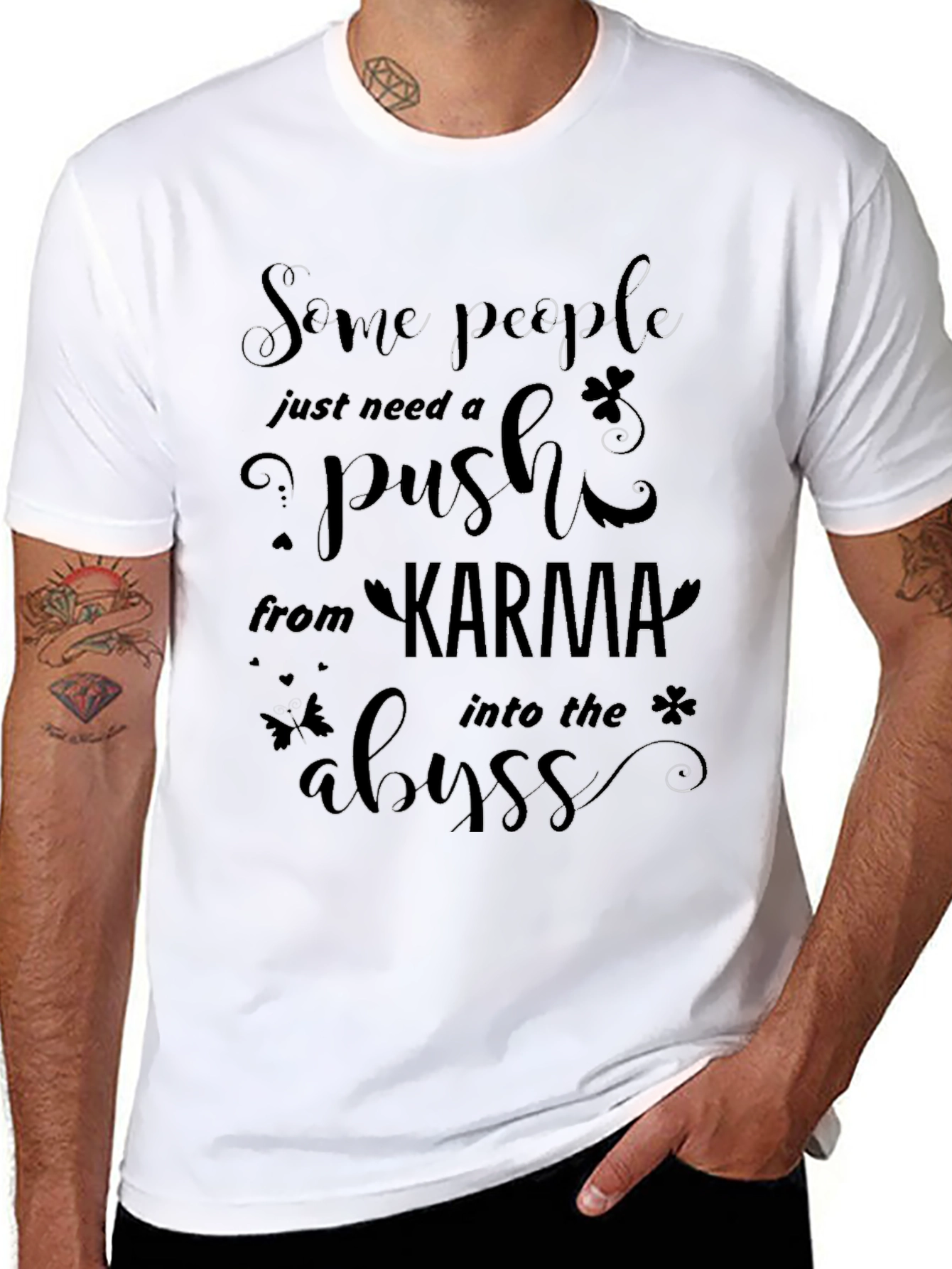 Karma Abyss Graphic T-Shirt - Funny Sarcastic Tee
