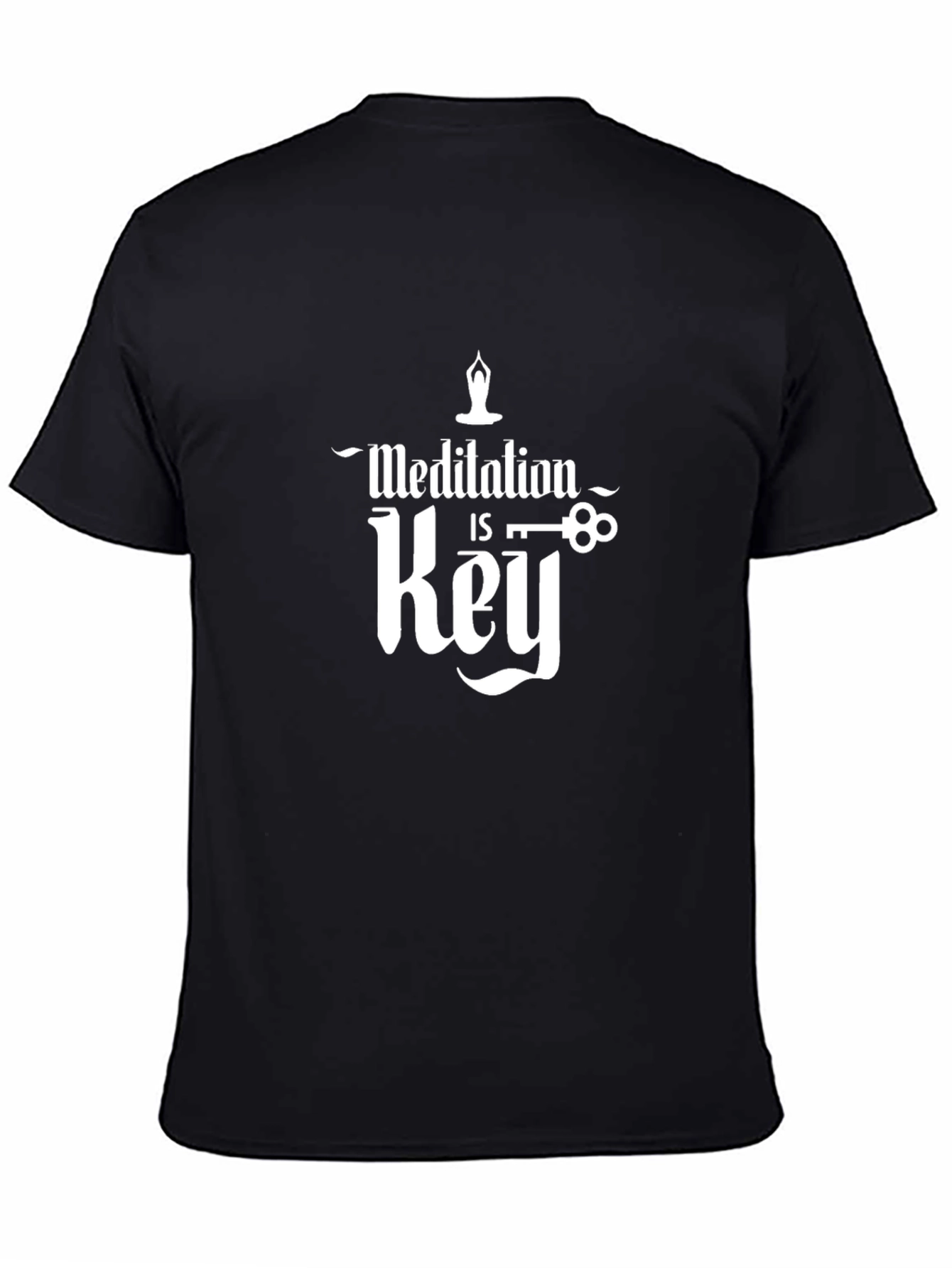 Meditation is Key Black T-Shirt