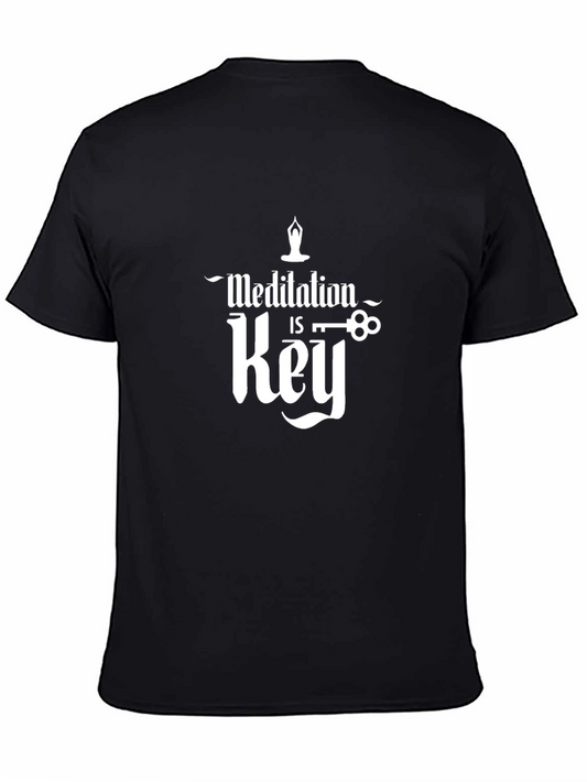 Meditation is Key Black T-Shirt
