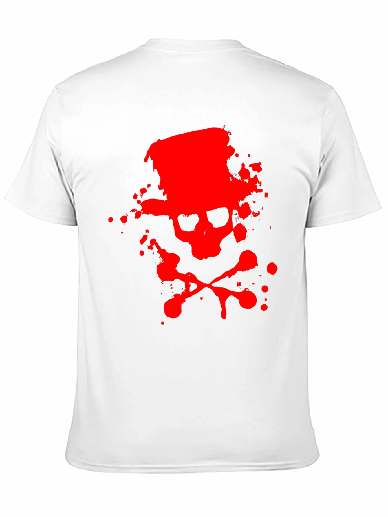 Red Skull & Crossbones Graphic Black T-Shirt