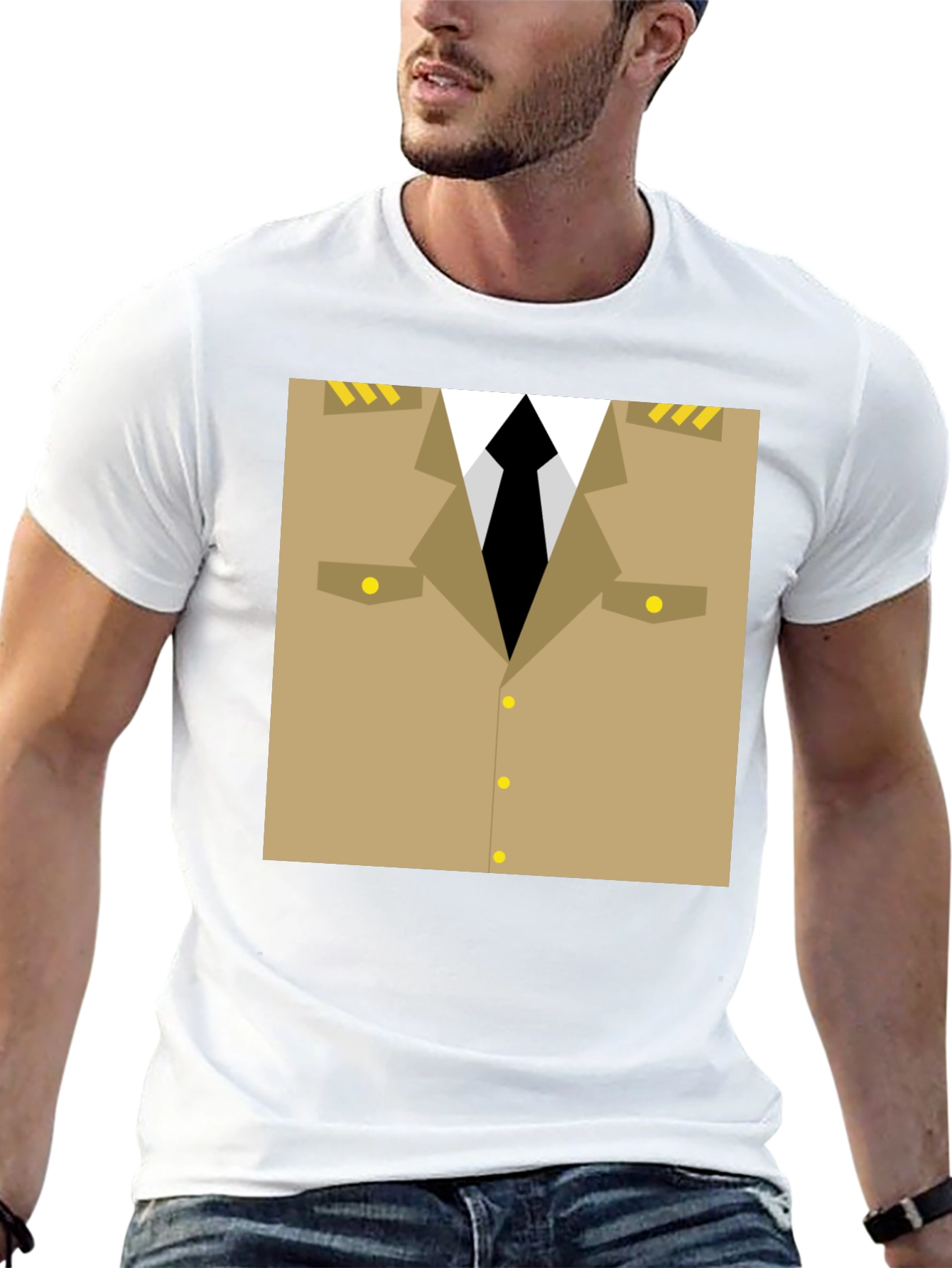 Novelty Military Uniform T-Shirt - Costume Cosplay
