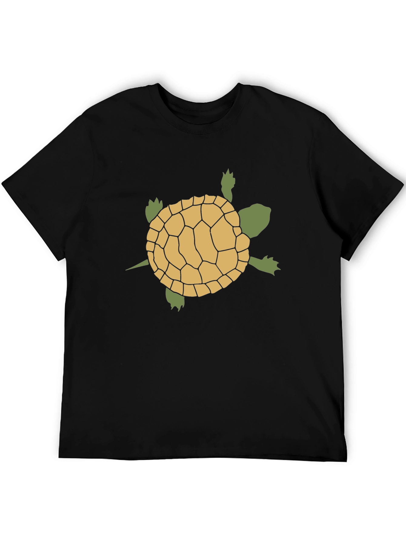 Turtle Graphic Tee - Black Cotton T-Shirt