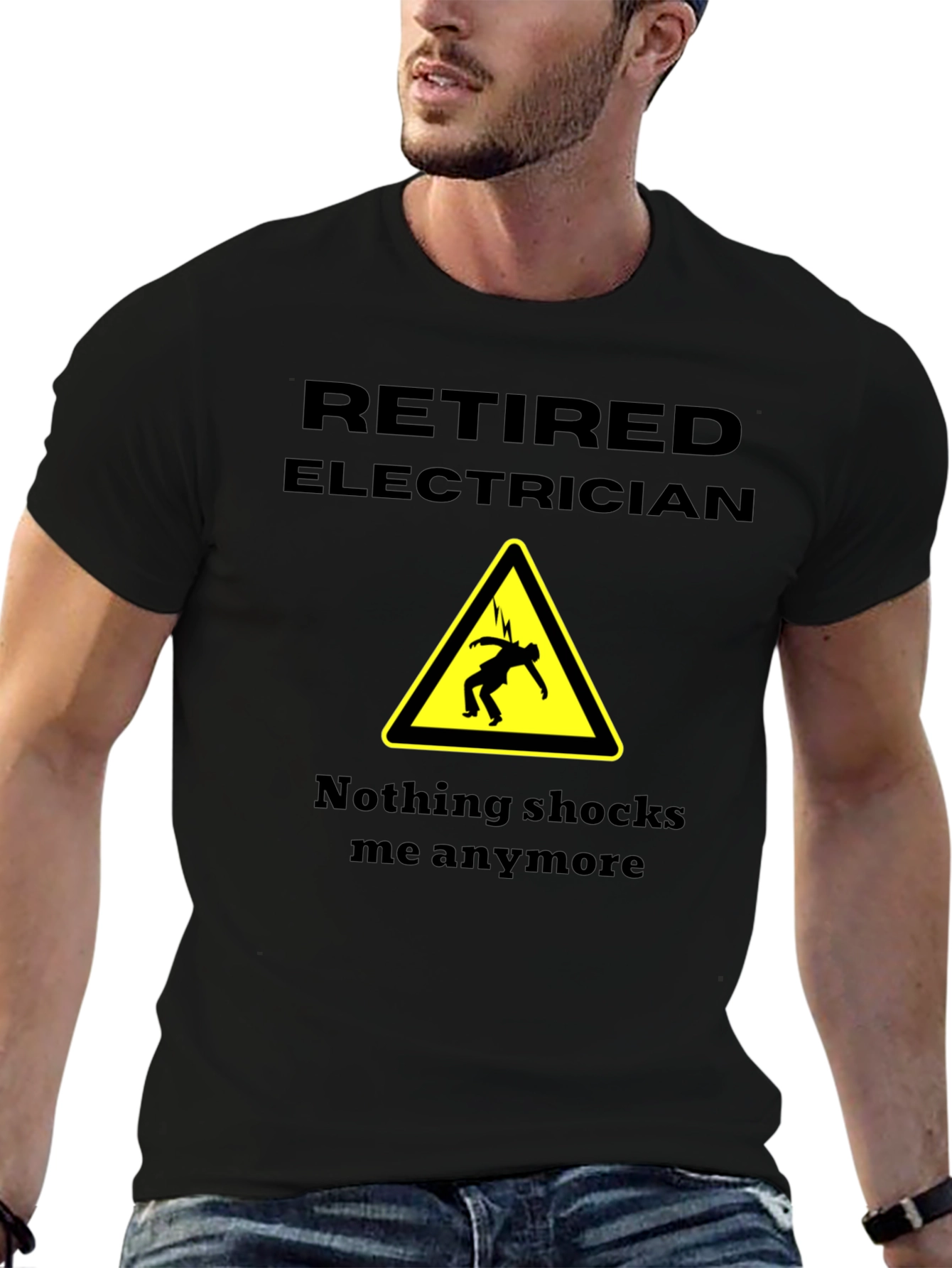 Retired Electrician Novelty T-Shirt - Humorous Gift