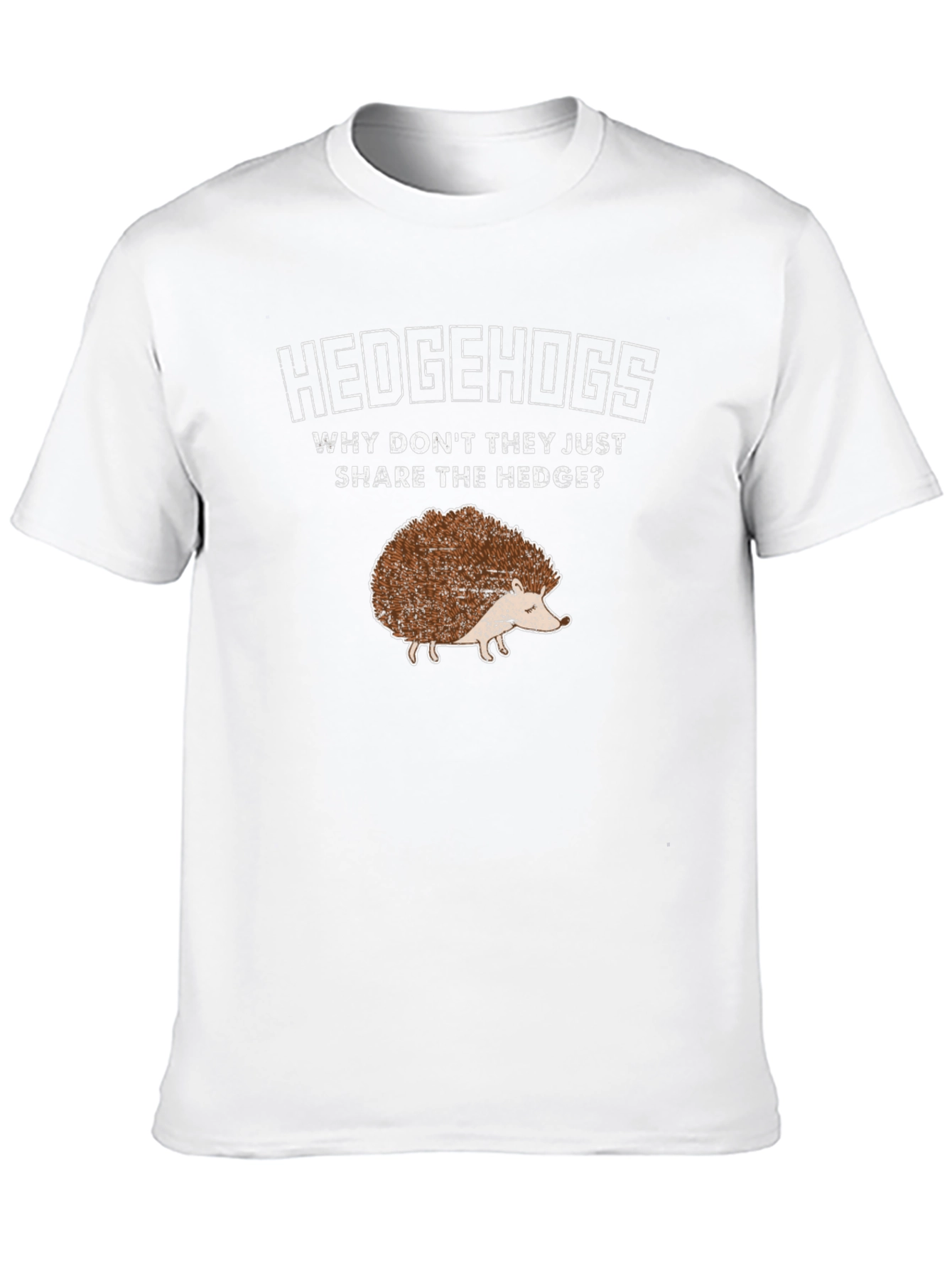 Hedgehogs Share the Hedge Black Graphic Tee