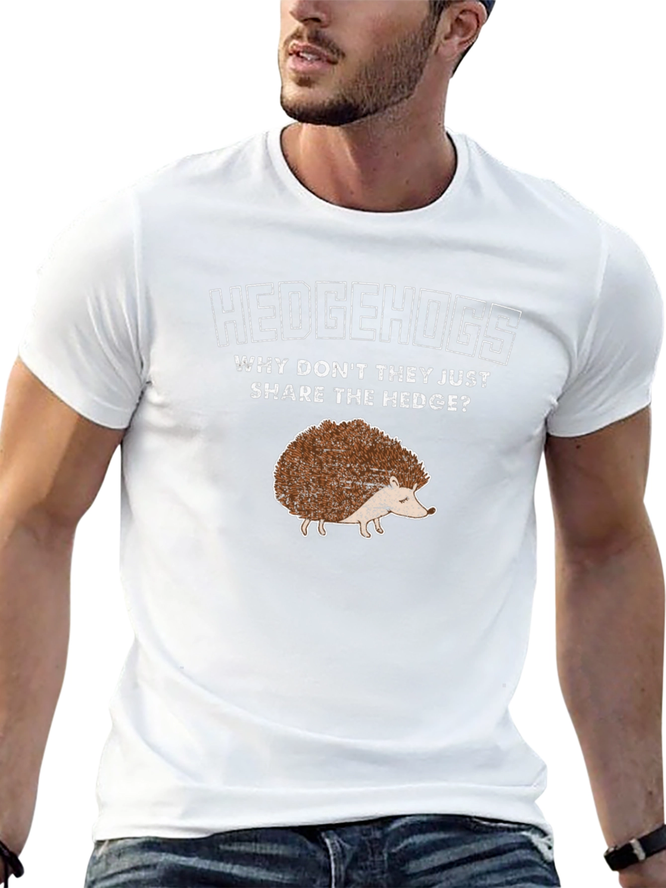 Hedgehogs Share the Hedge Black Graphic Tee