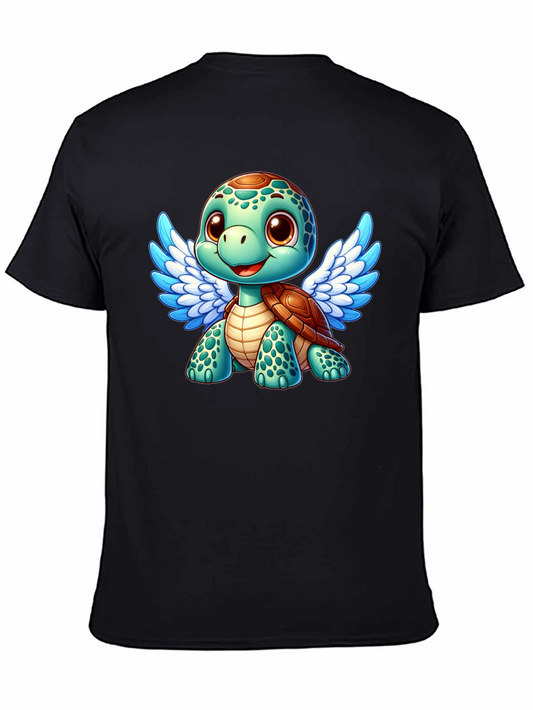 Cute Turtle Angel Graphic T-Shirt