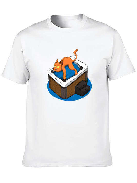 Cat in Hot Tub Graphic Tee