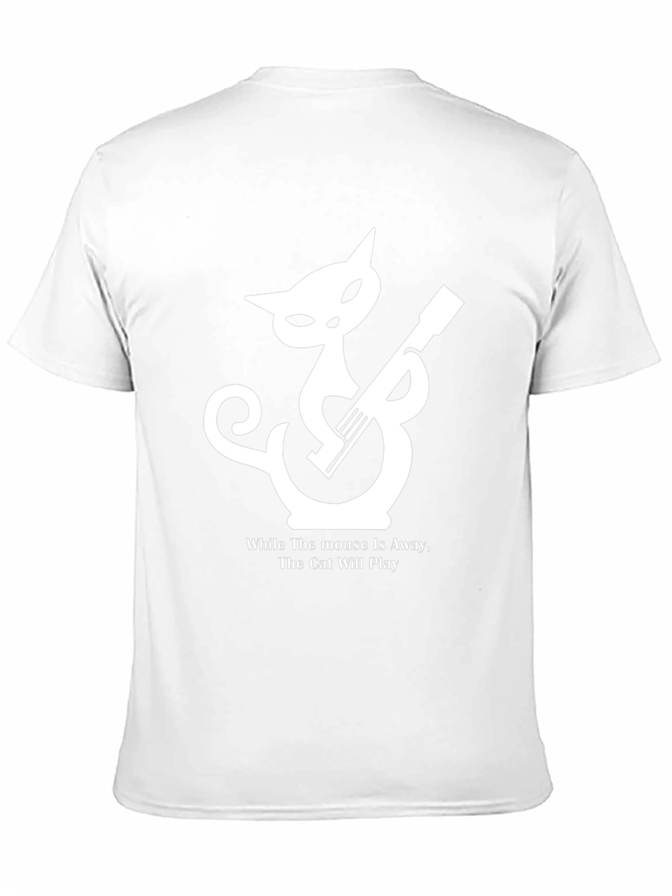 Cat Playing Guitar Graphic T-Shirt