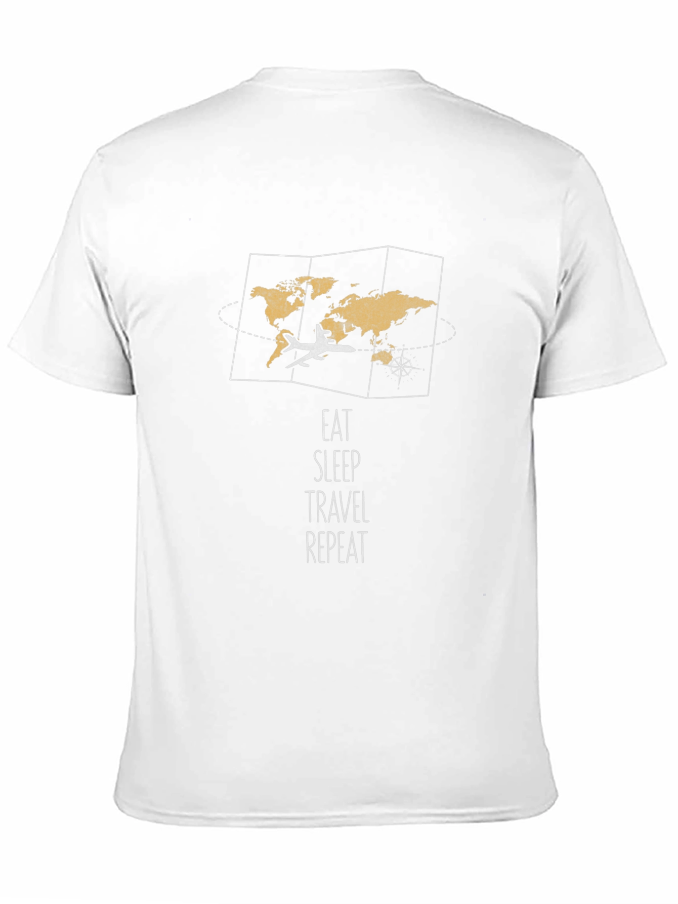 Eat Sleep Travel Repeat Black T-Shirt