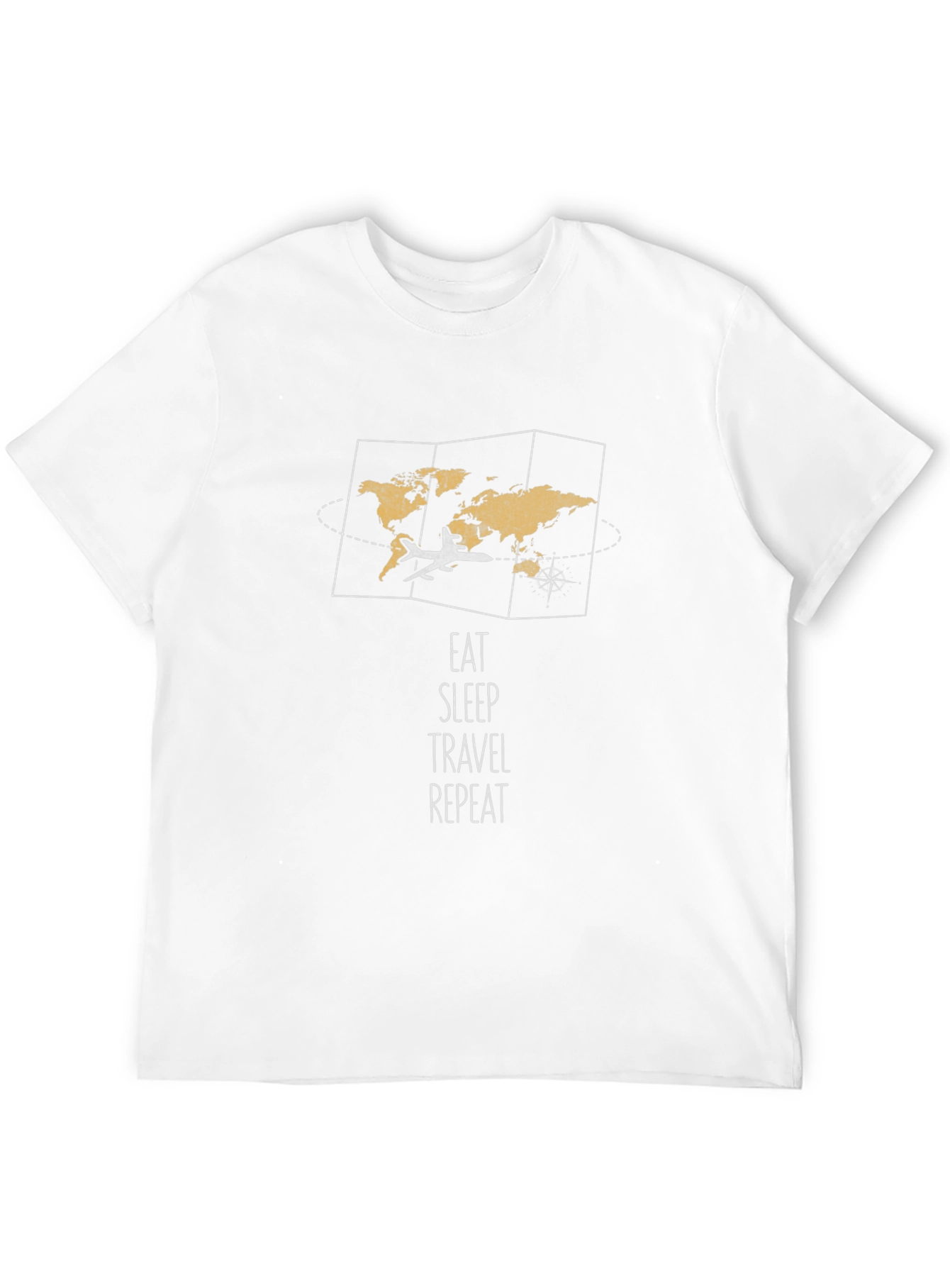 Eat Sleep Travel Repeat Black T-Shirt