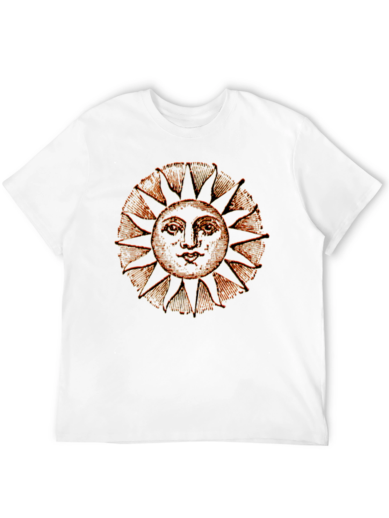 Retro Sun Graphic Tee - Black Cotton Blend Shirt