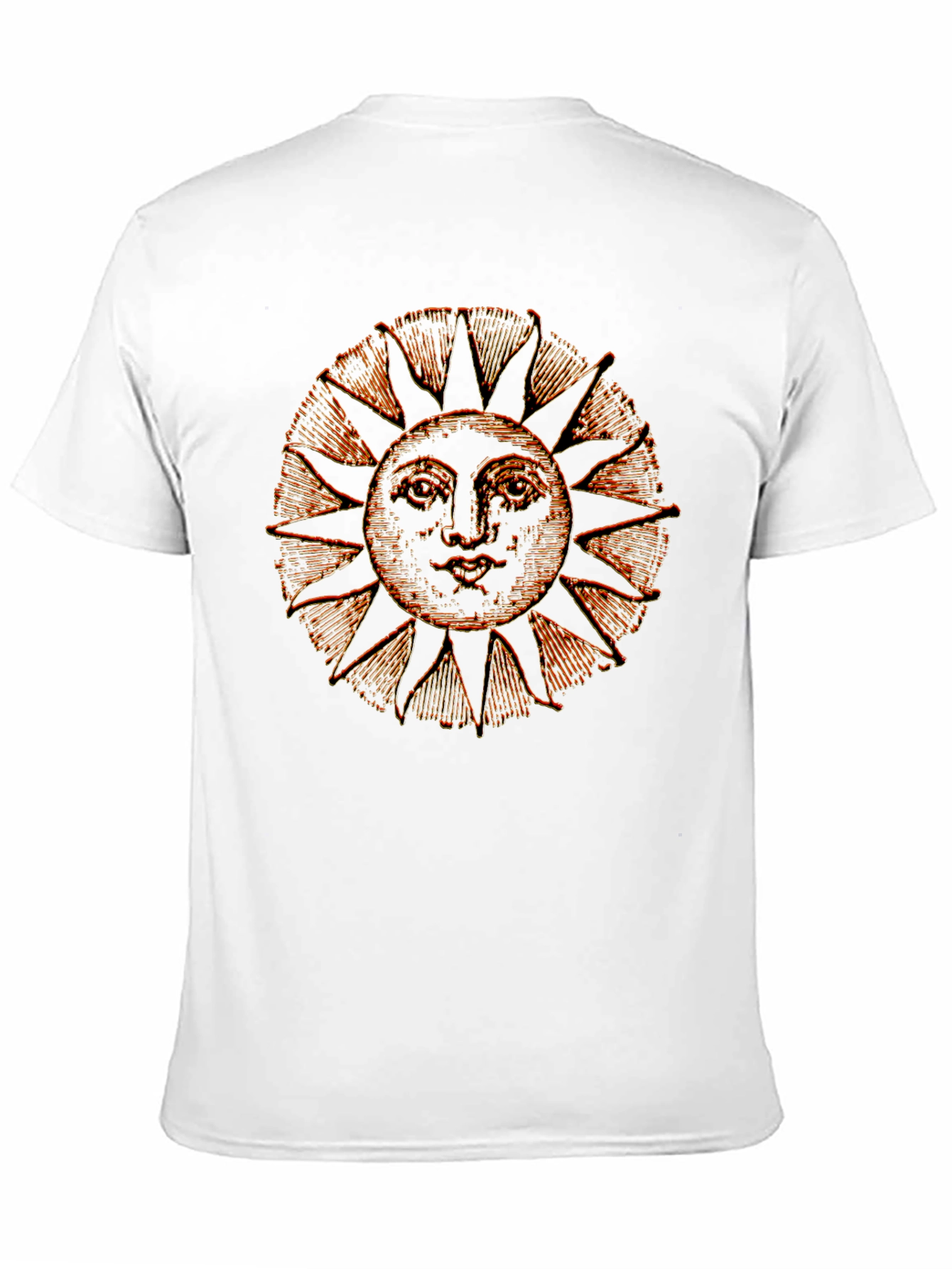 Retro Sun Graphic Tee - Black Cotton Blend Shirt