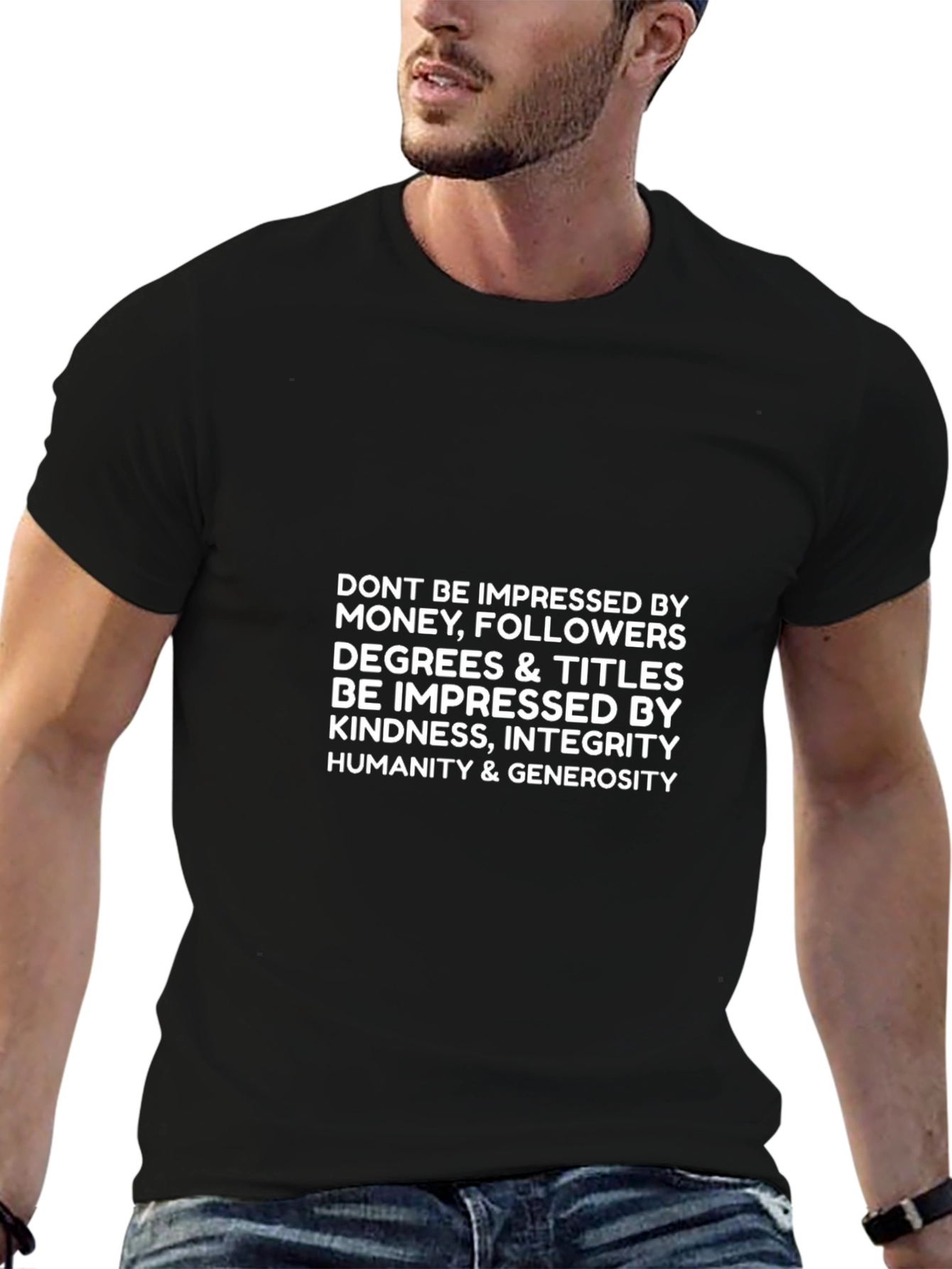 Inspirational Quote T-Shirt: Kindness Integrity Humanity
