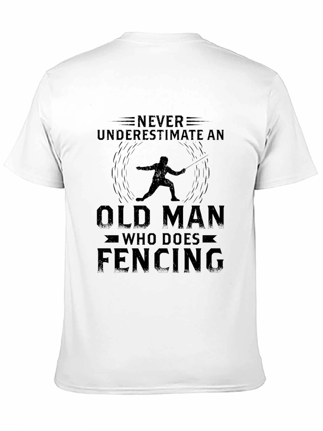 Funny Fencing Old Man T-Shirt