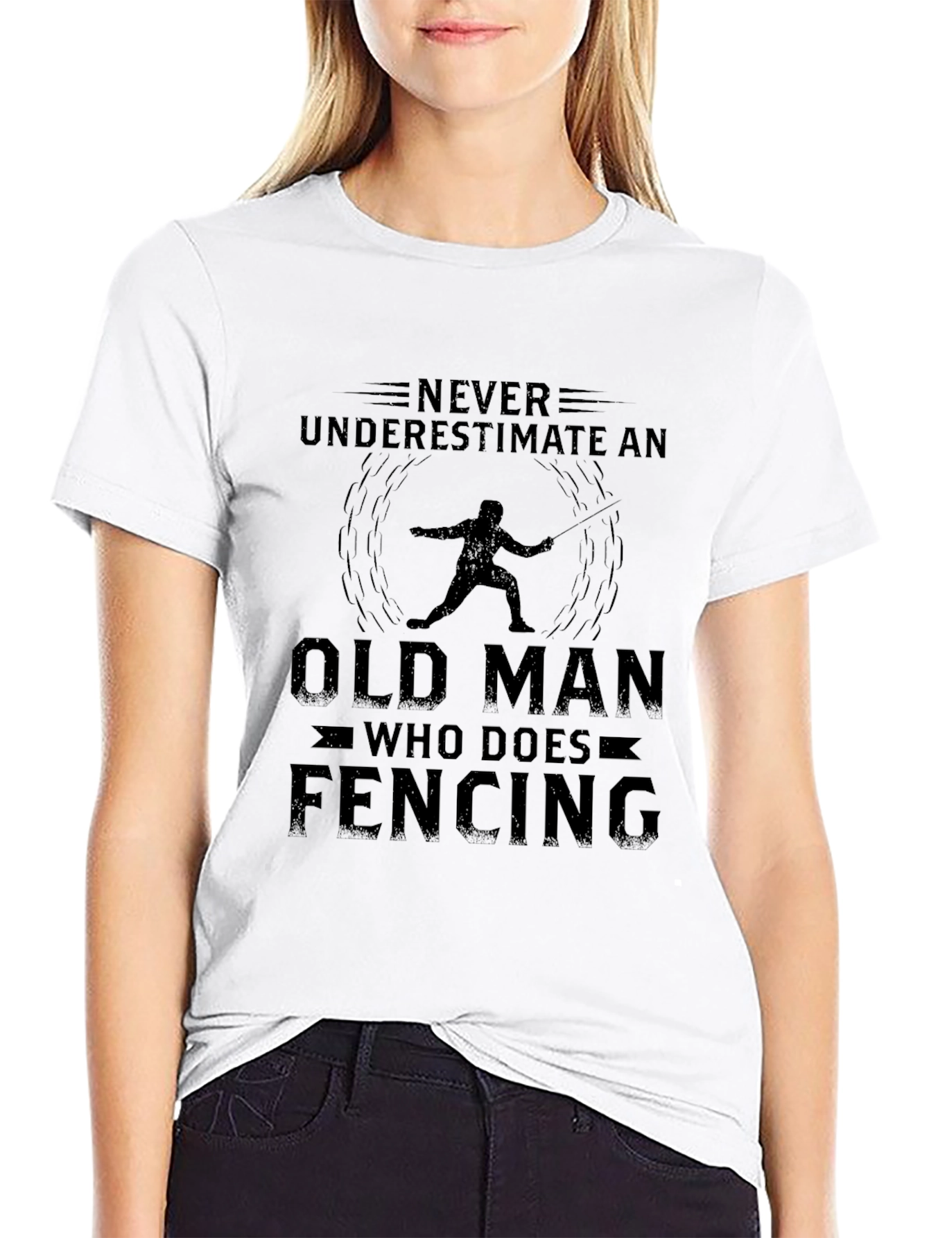 Funny Fencing Old Man T-Shirt