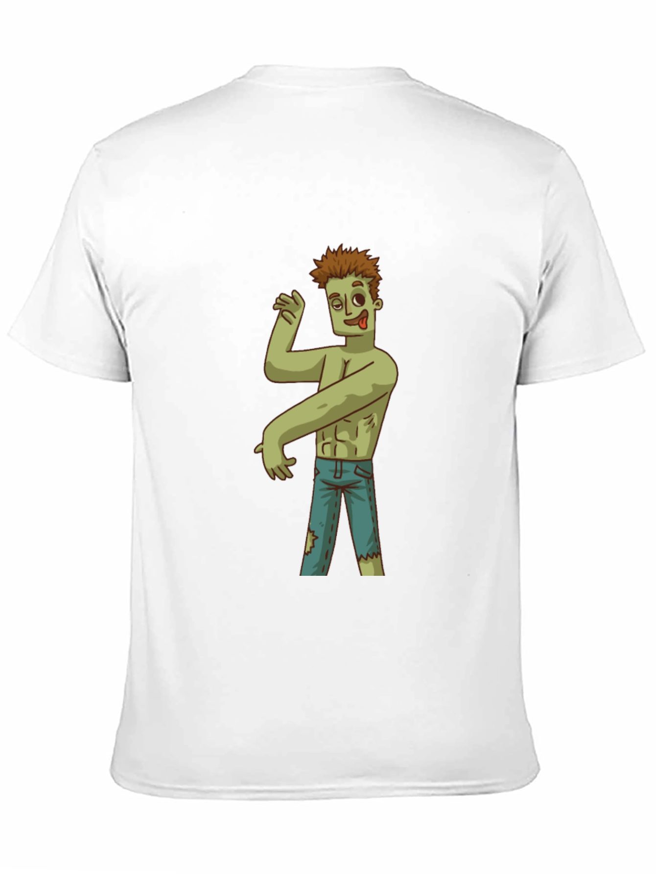 Zombie Cartoon Graphic T-Shirt - Black