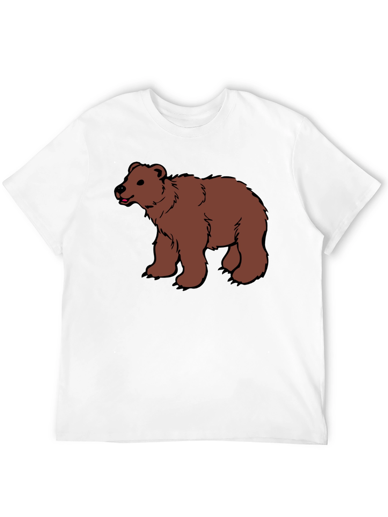 Bear Graphic Black T-Shirt - Animal Lover Tee