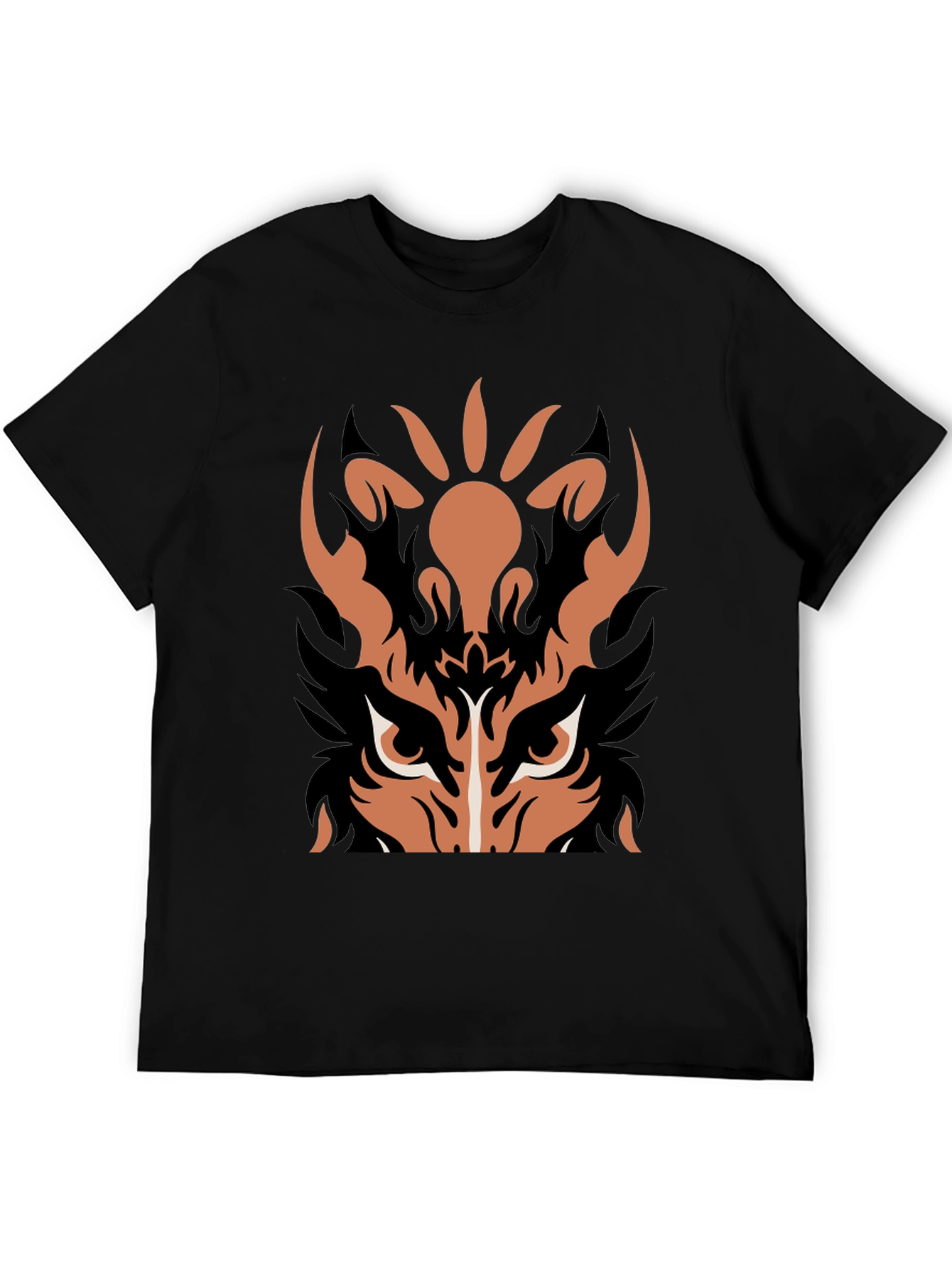 Tiger Graphic Print Black T-Shirt