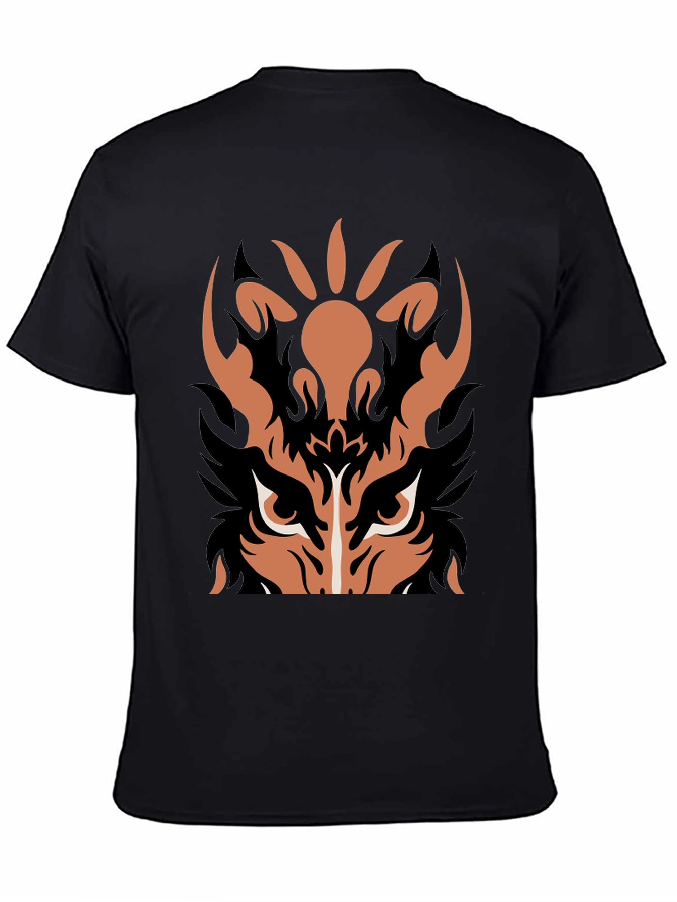 Tiger Graphic Print Black T-Shirt