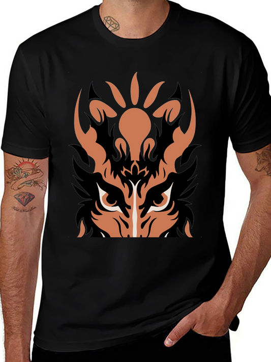 Tiger Graphic Print Black T-Shirt