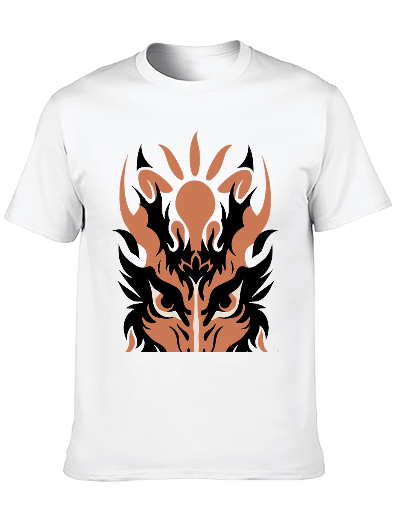 Tiger Graphic Print Black T-Shirt