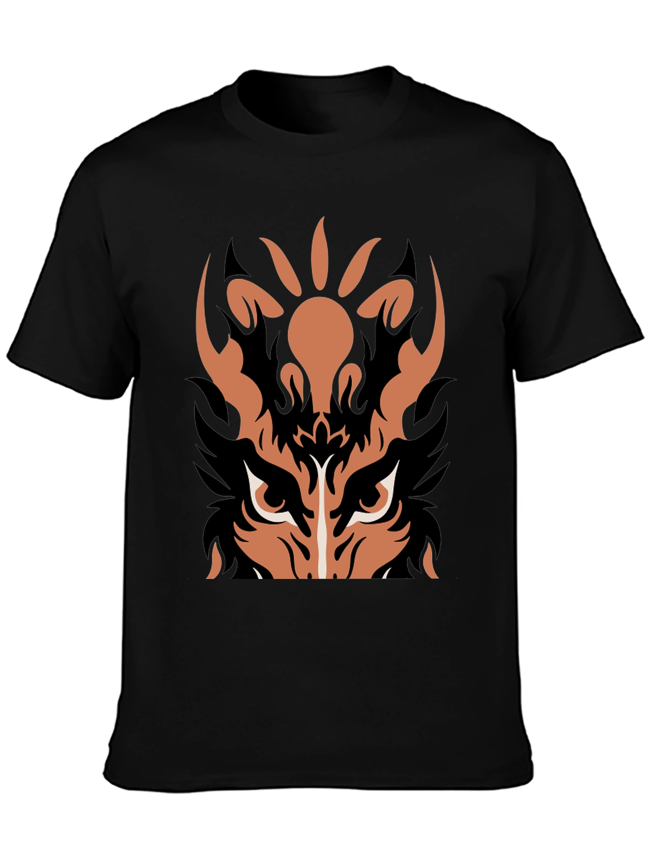 Tiger Graphic Print Black T-Shirt