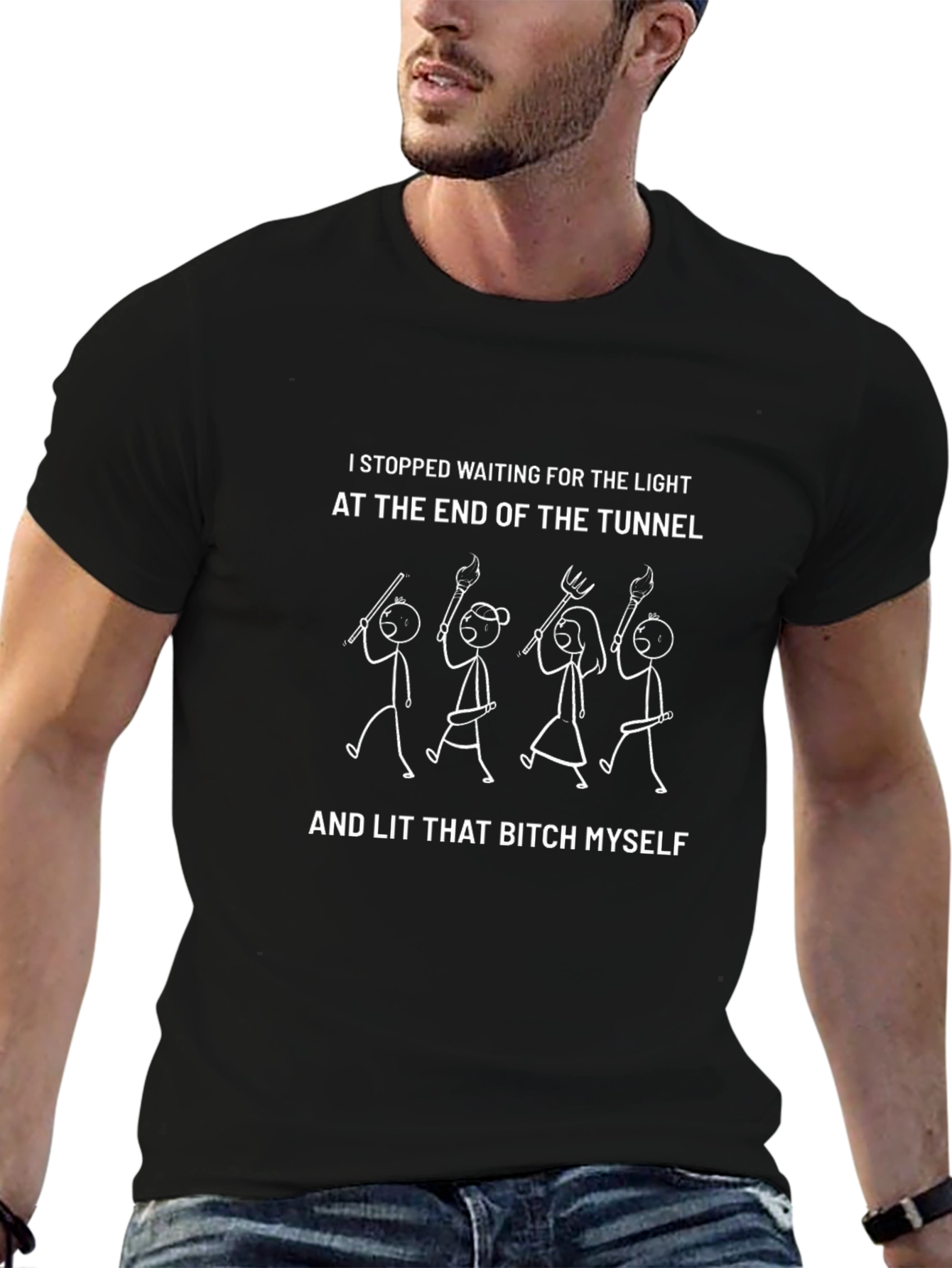 Humorous Slogan Graphic T-Shirt
