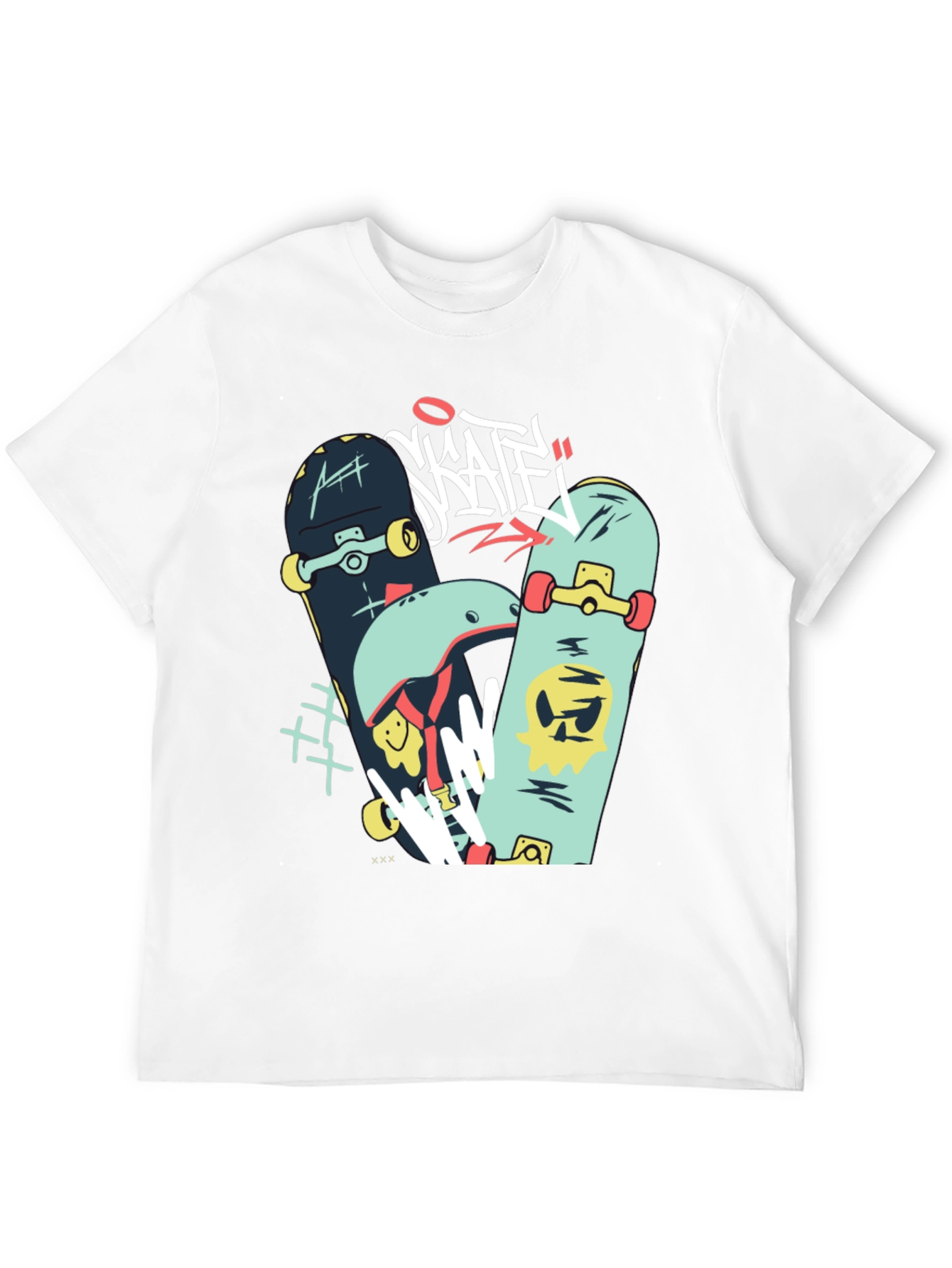 Skateboards Graphic T-Shirt - Stylish Casual Wear