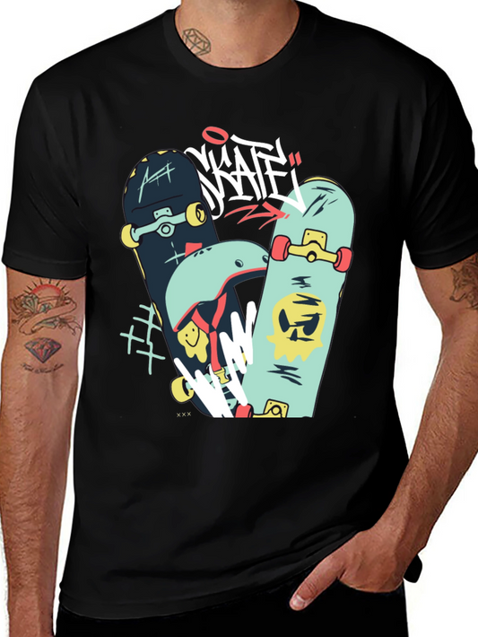 Skateboards Graphic T-Shirt - Stylish Casual Wear