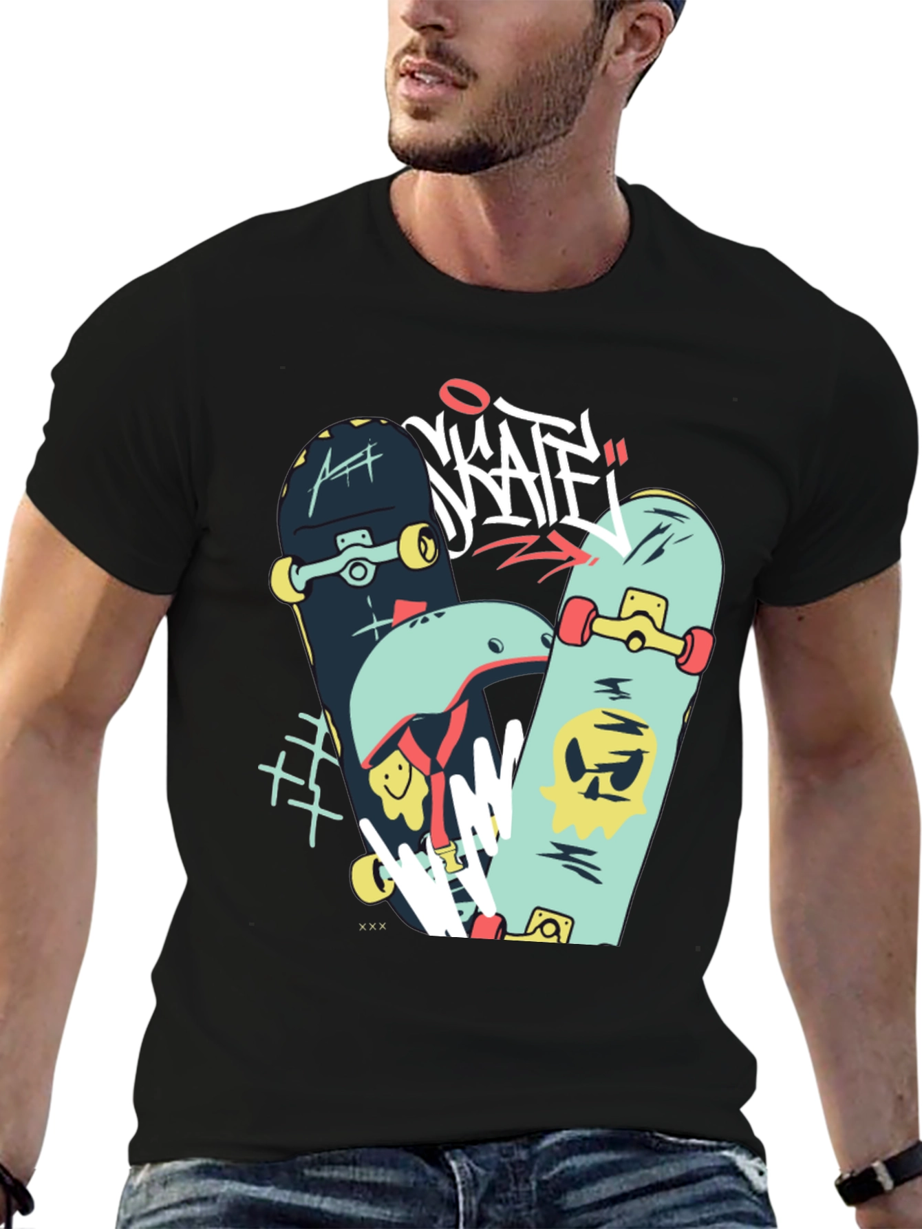 Skateboards Graphic T-Shirt - Stylish Casual Wear
