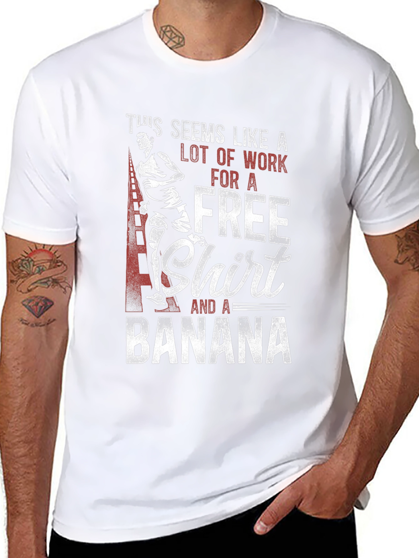 Free Shirt and a Banana Graphic Tee