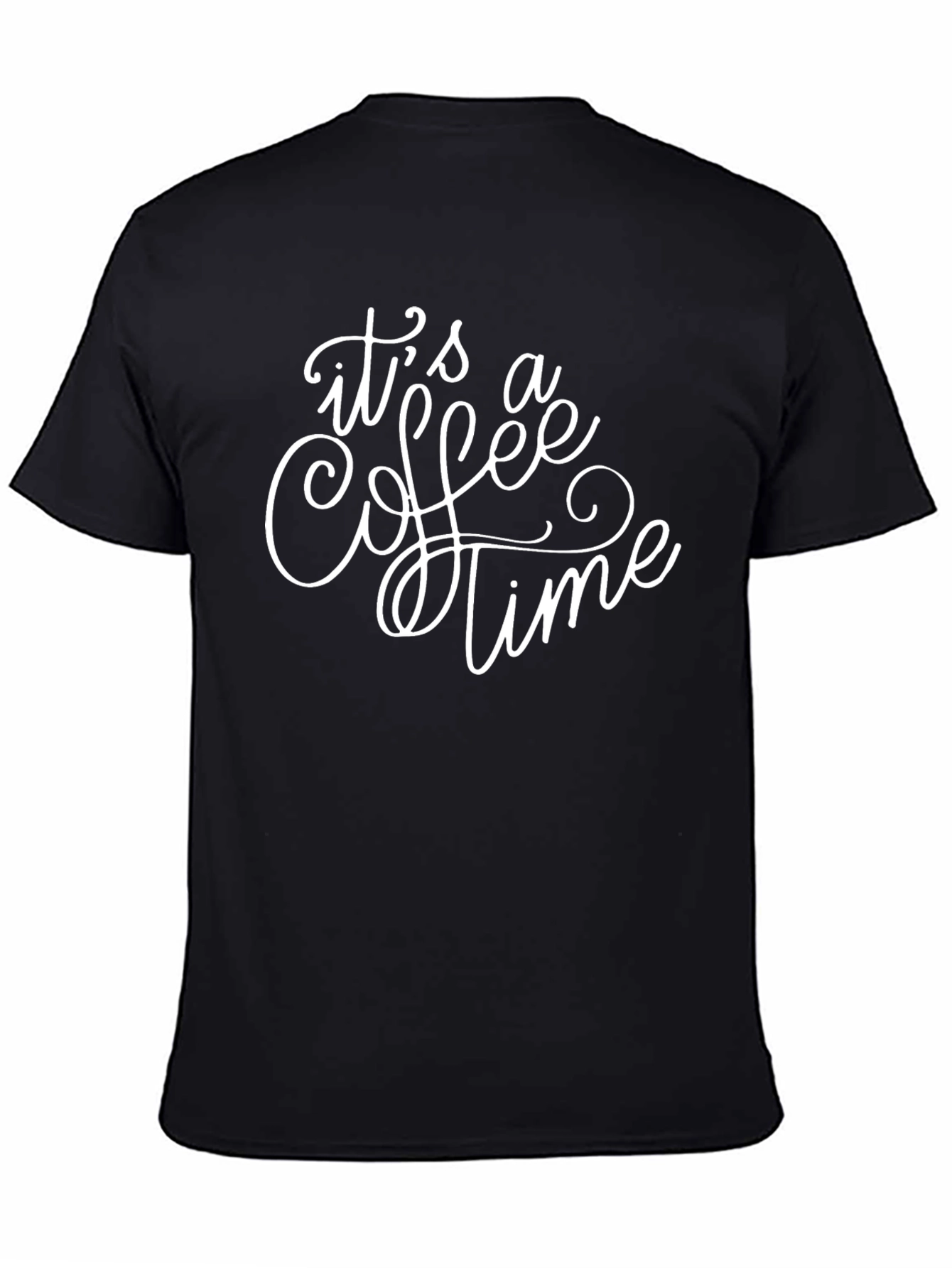 Its Coffee Time Black T-Shirt