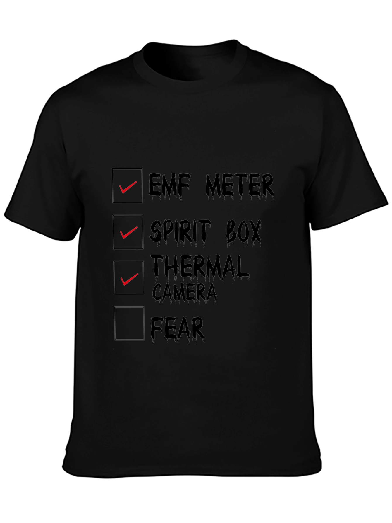 Ghost Hunting Checklist T-Shirt
