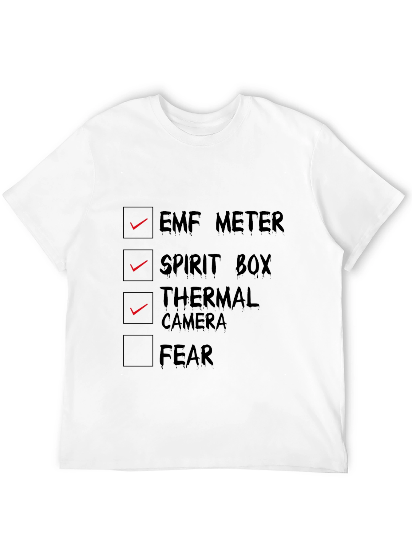 Ghost Hunting Checklist T-Shirt