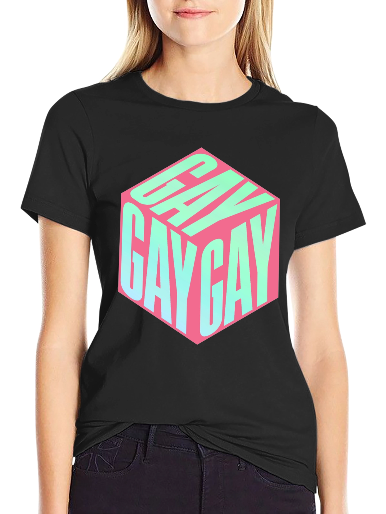 Gay Cube T-Shirt - Black Pride Tee