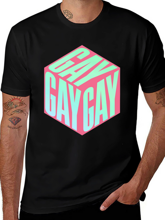 Gay Cube T-Shirt - Black Pride Tee