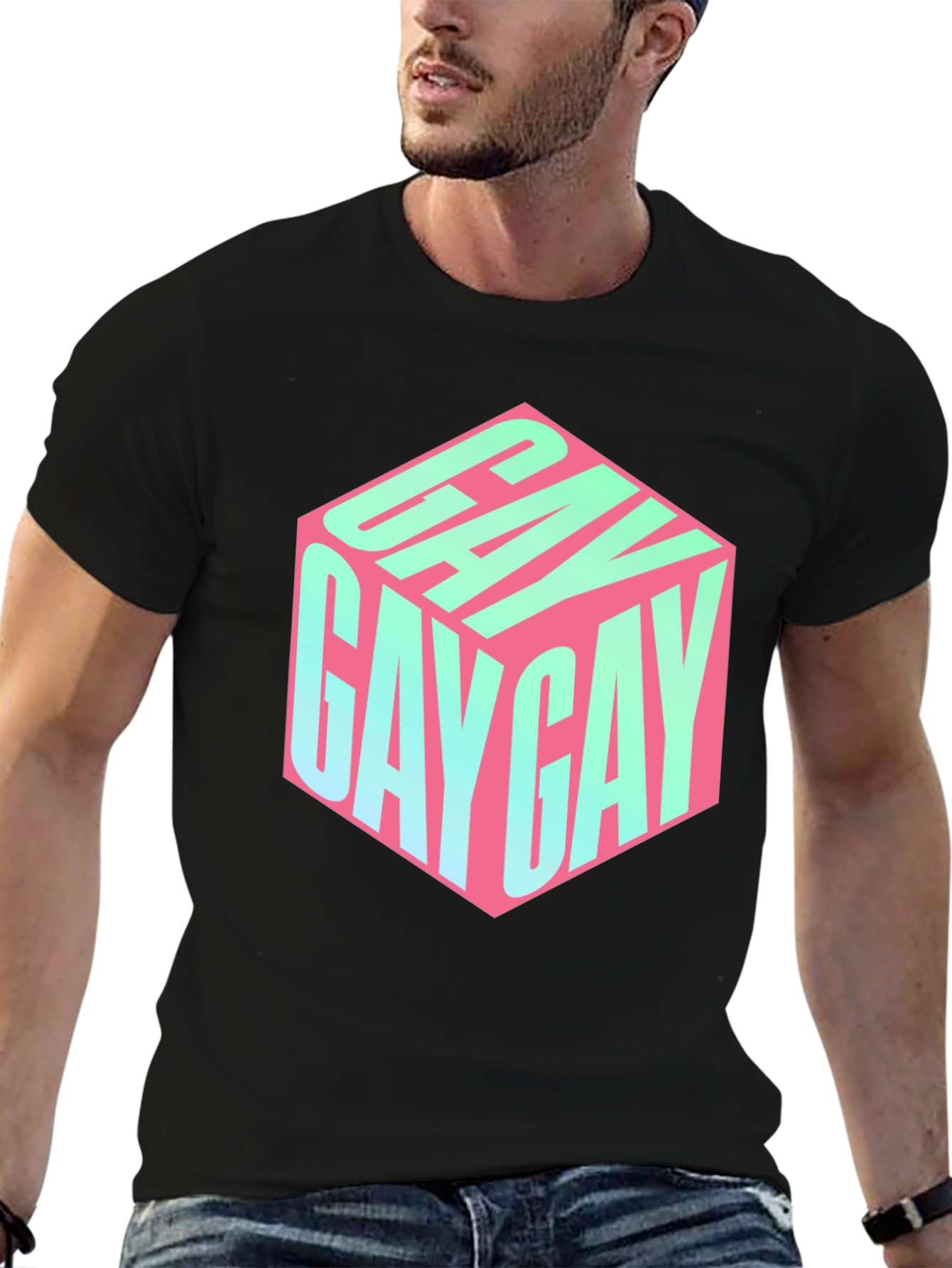Gay Cube T-Shirt - Black Pride Tee