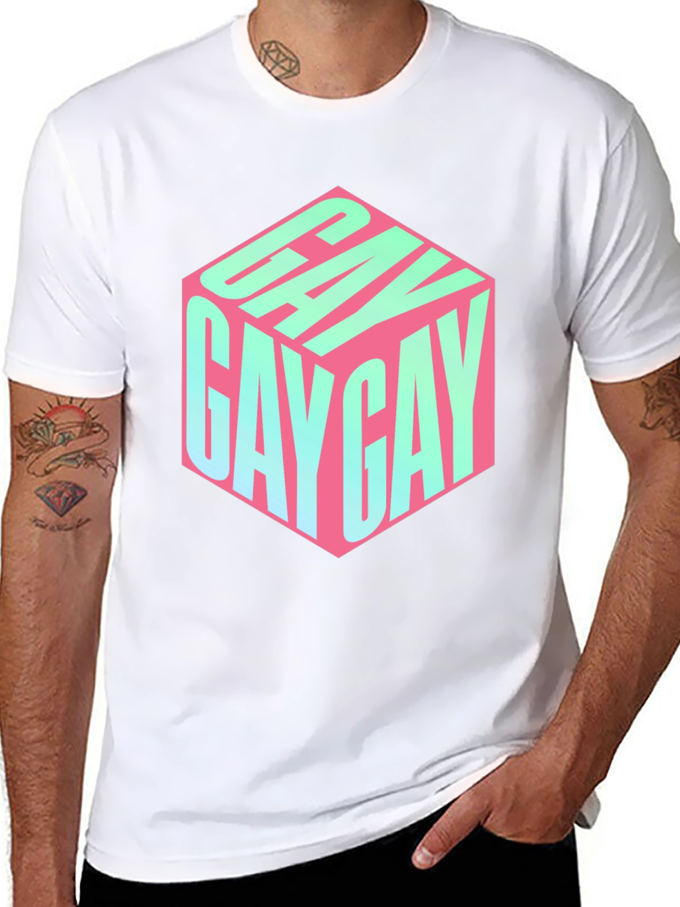 Gay Cube T-Shirt - Black Pride Tee