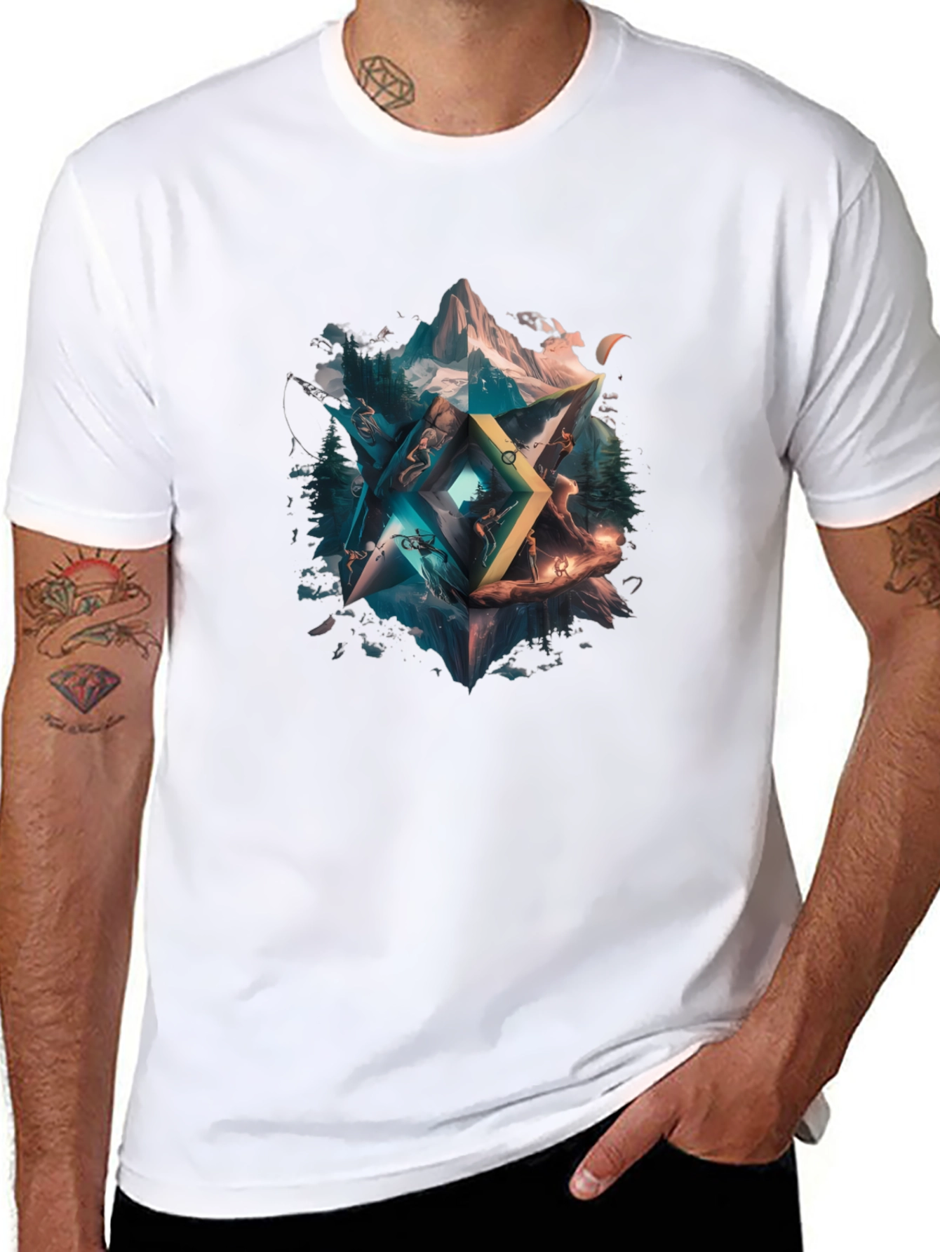 Geometric Nature T-Shirt - Unisex Design