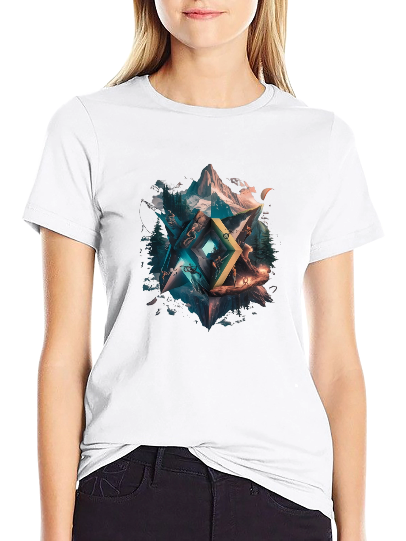 Geometric Nature T-Shirt - Unisex Design