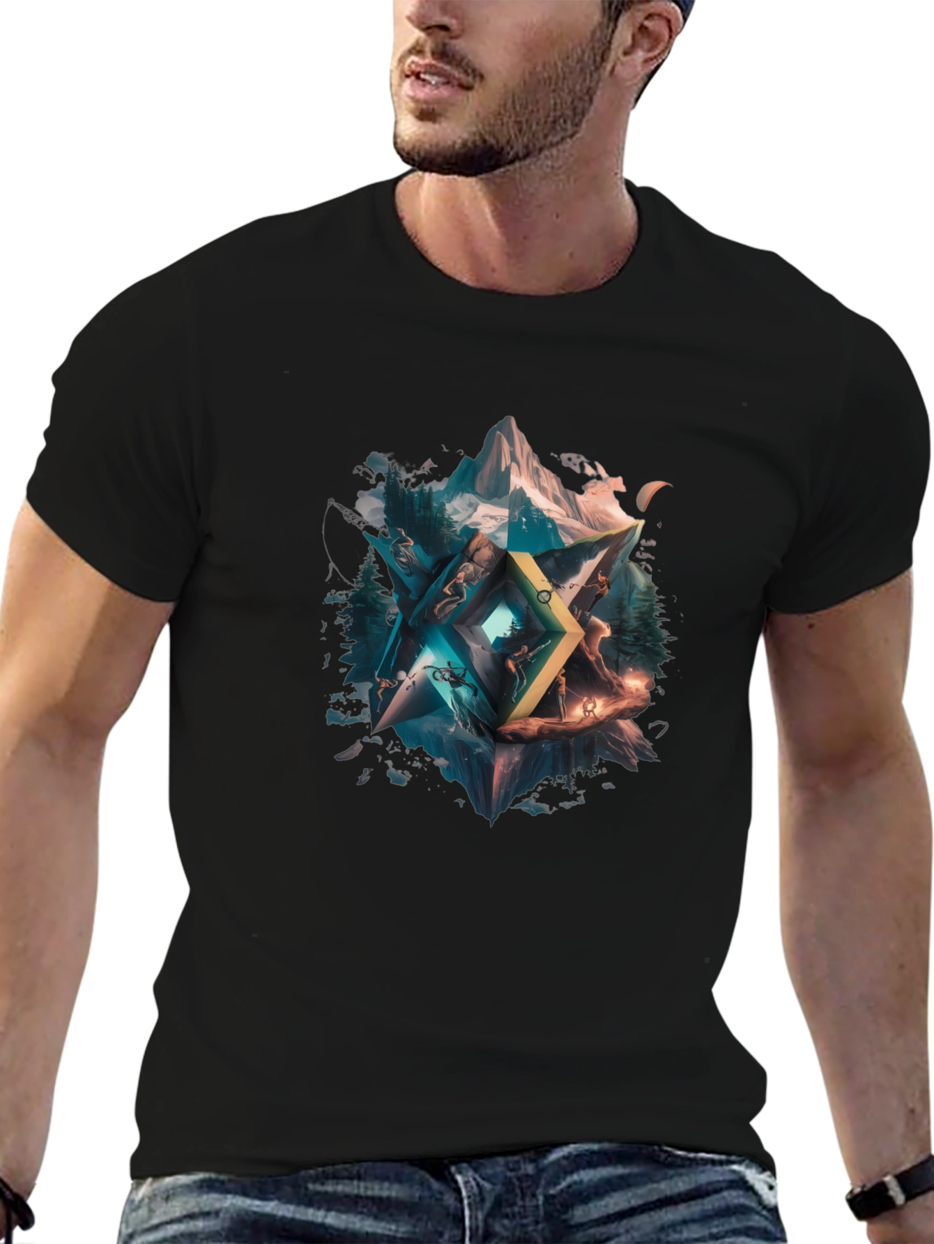 Geometric Nature T-Shirt - Unisex Design