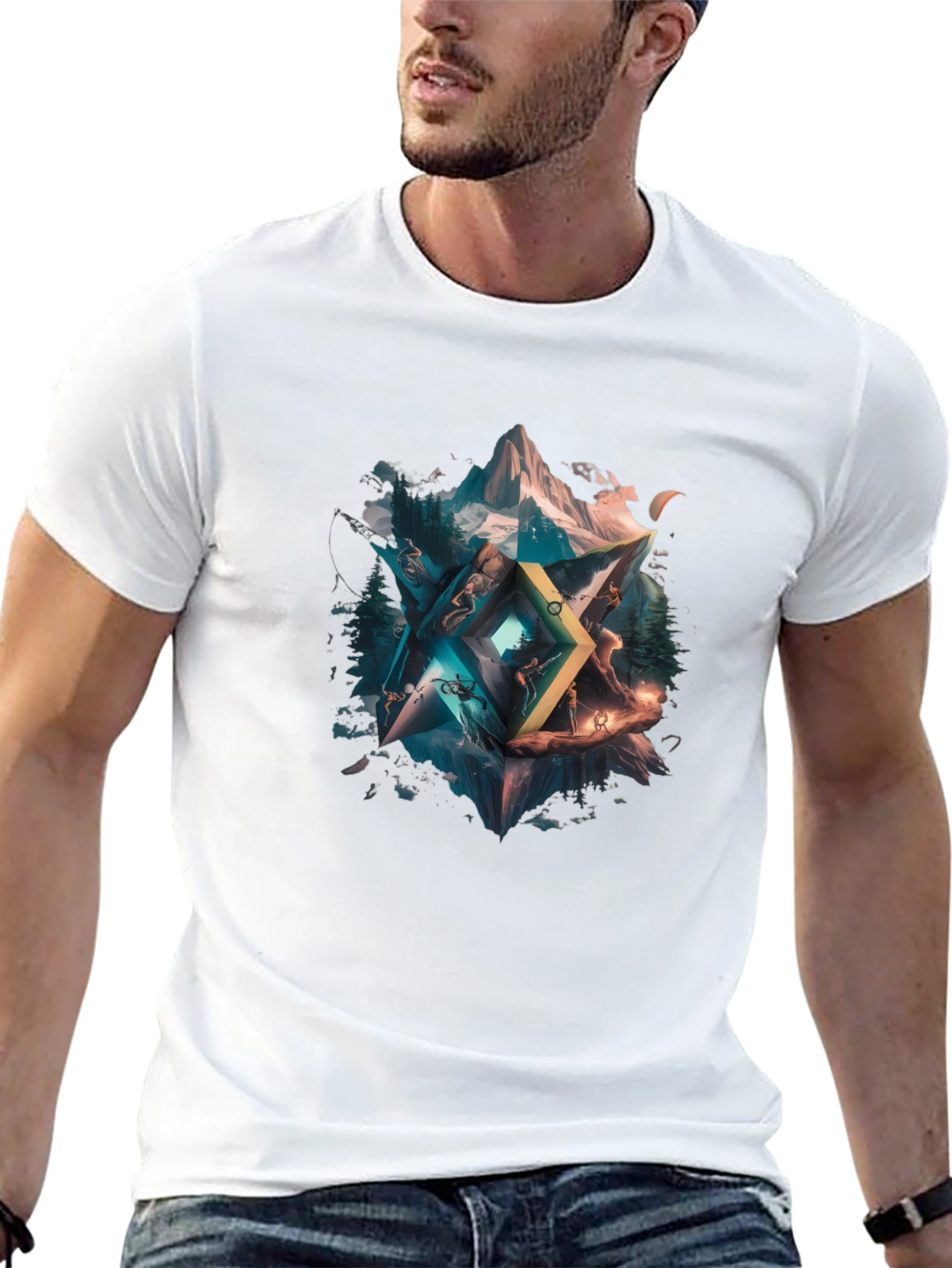 Geometric Nature T-Shirt - Unisex Design