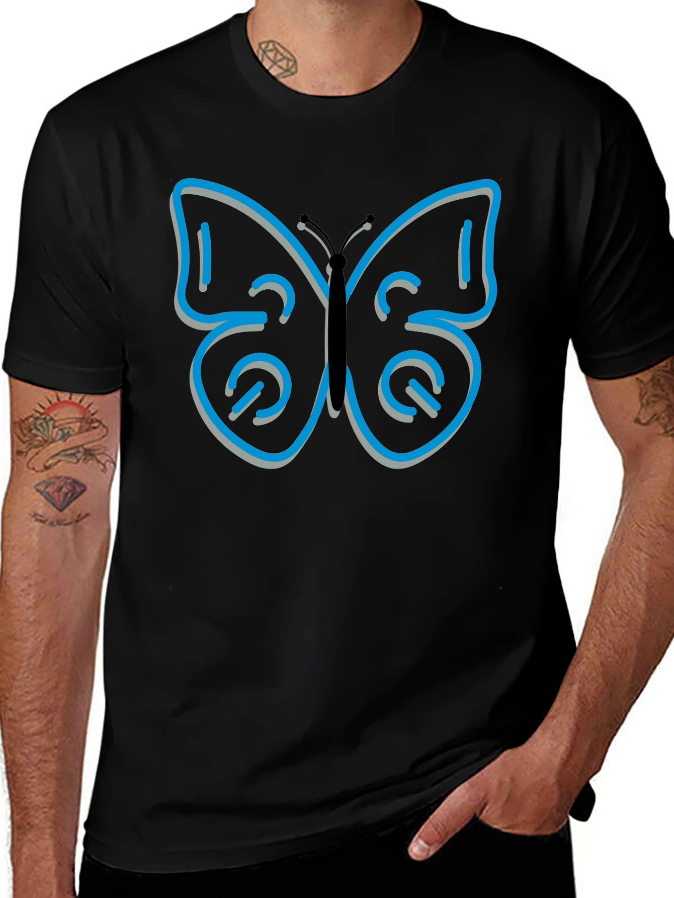 Butterfly Graphic Tee - Trendy Casual Wear