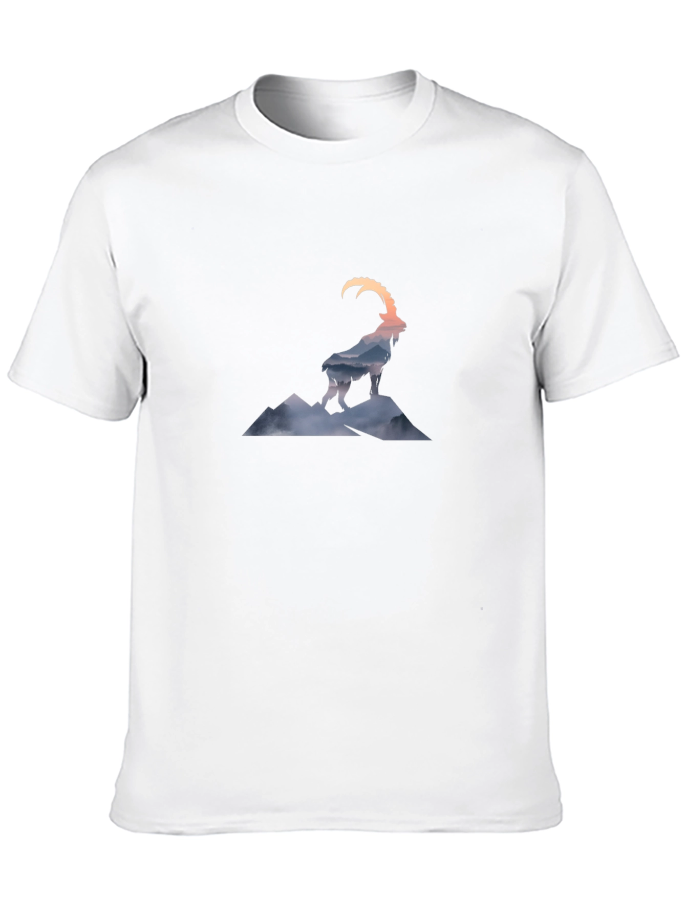 Mountain Goat Graphic Tee - Black Casual T-Shirt