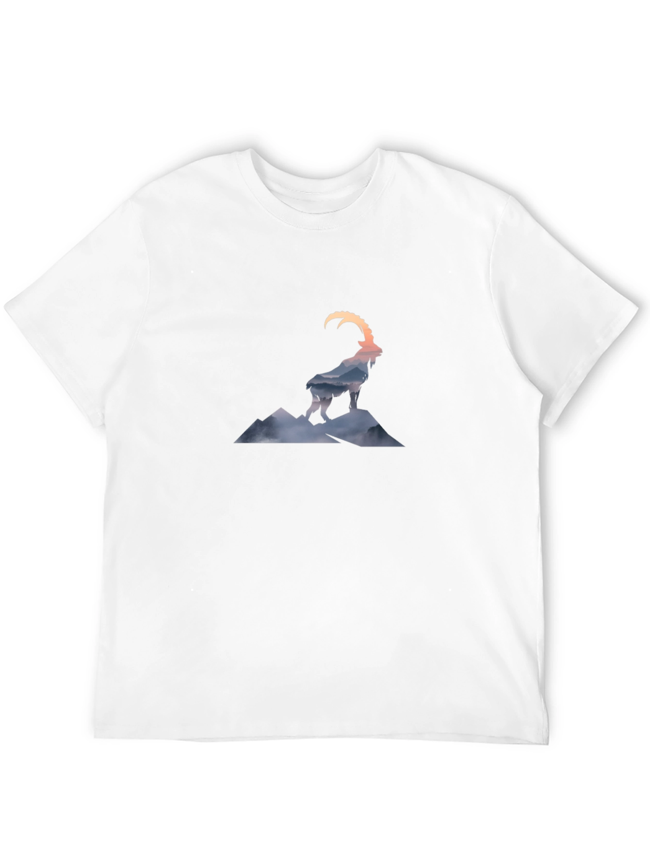 Mountain Goat Graphic Tee - Black Casual T-Shirt