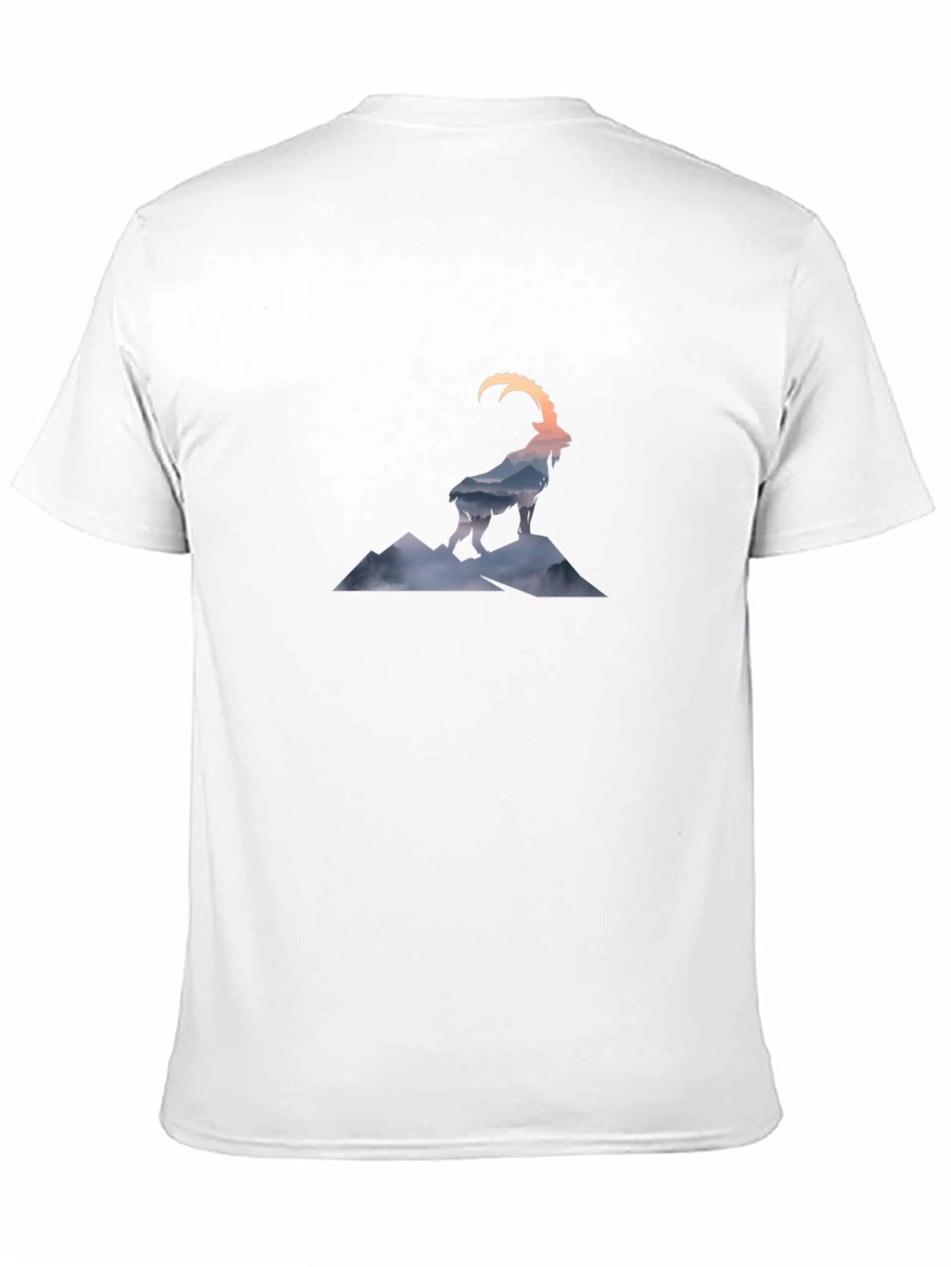 Mountain Goat Graphic Tee - Black Casual T-Shirt