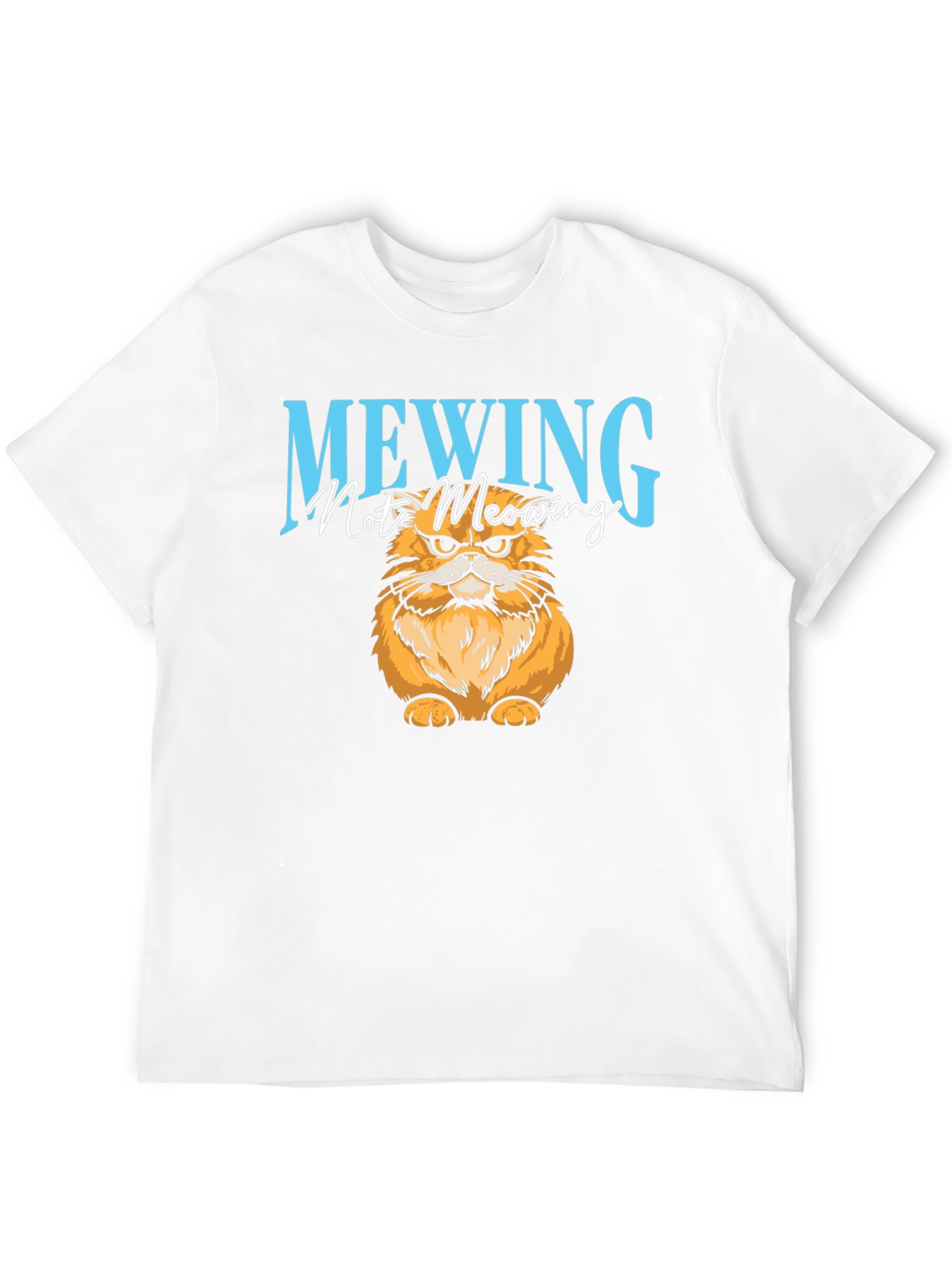 Mewing Cat Graphic T-Shirt