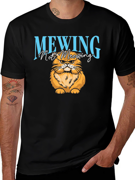 Mewing Cat Graphic T-Shirt
