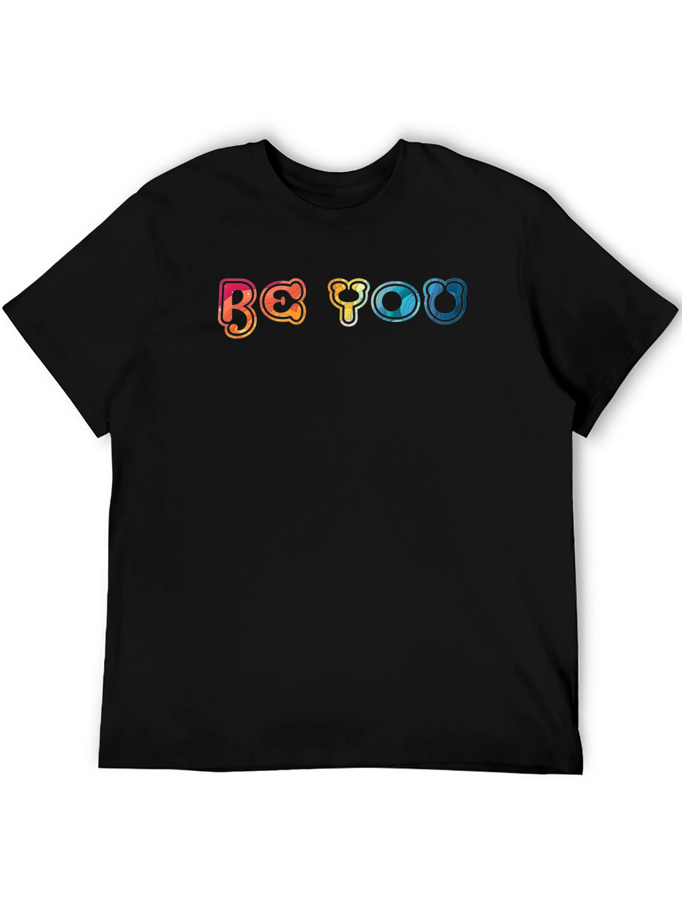 Be You Graphic Tee - Black Cotton Blend