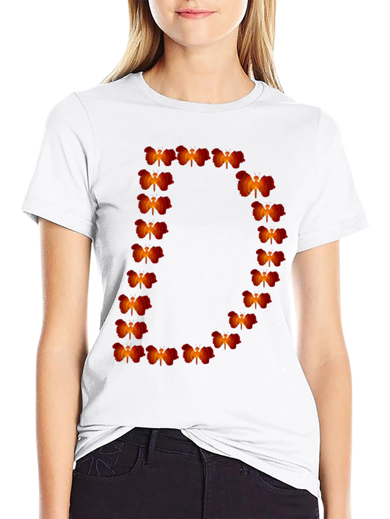 Unique D Dragonfly Graphic Tee - Black